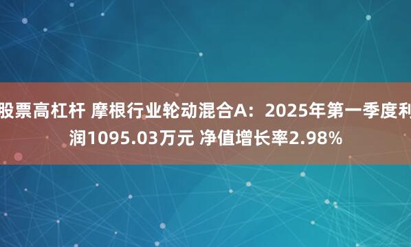 股票高杠杆 摩根行业轮动混合A：2025年第一季度利润1095.03万元 净值增长率2.98%