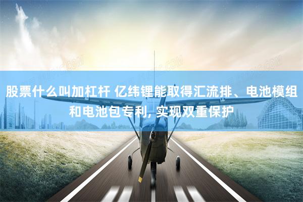 股票什么叫加杠杆 亿纬锂能取得汇流排、电池模组和电池包专利, 实现双重保护